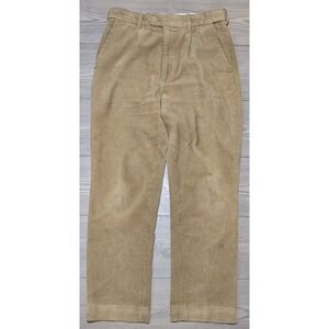 Peter Christian Tan Corduroy Pants 32x29 Pleated 90s Style Cotton Excellent